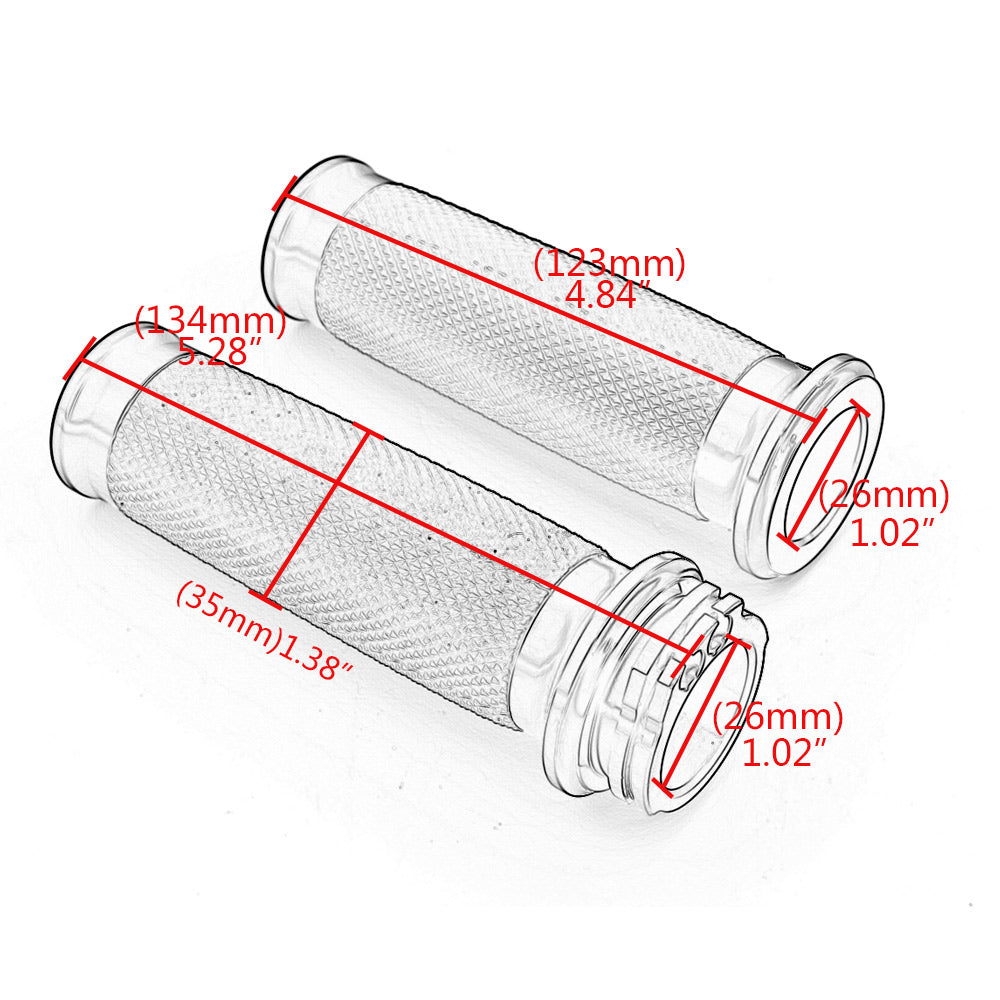 Griffe Lenker Chrom 1'' Zoll 25mm passend für Harley Davidson Modelle