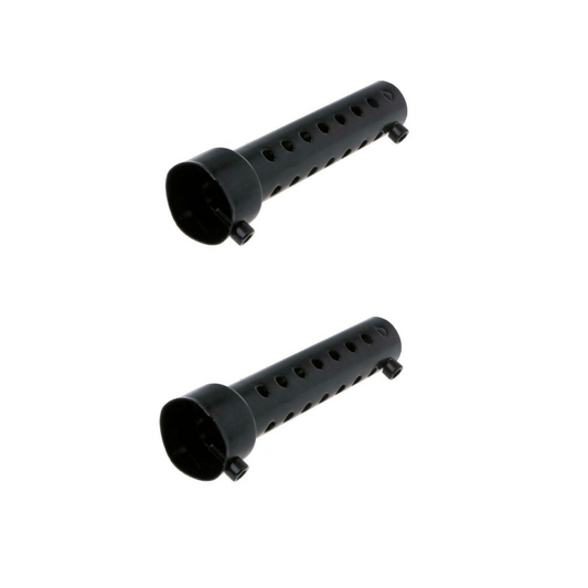 dB Killer 35mm 140mm dB Eater 1 1/2'' Zoll Krümmer Schalldämpfer Set 2 Stück schwarz